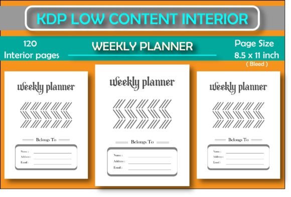 Download Weekly Planner for KDP Low Content Book - Low content Collection