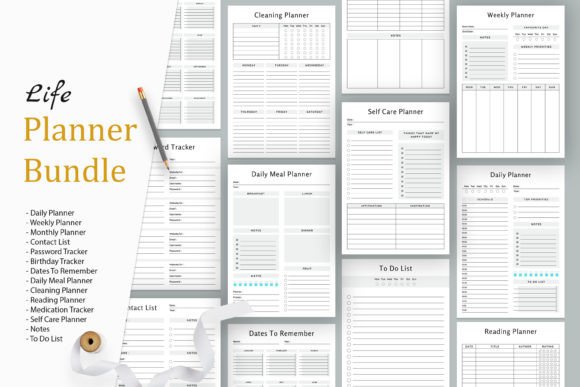 Download Printable Life Planner Bundle Pack - Pack Collection