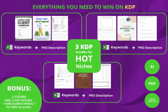 Download 3 KDP HOT NICHES Ready to Upload - Ready to upload Collection