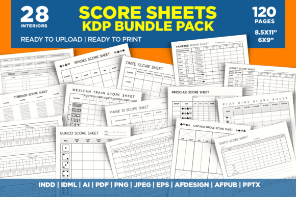 Download Score Sheets KDP Bundle Pack - Pack Collection